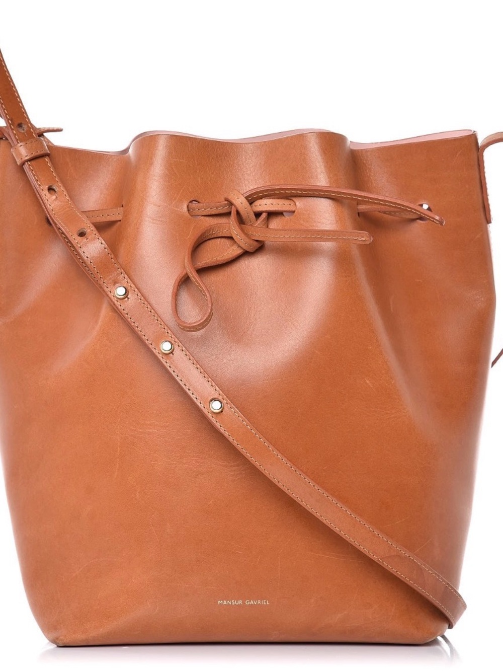 Mansur Gavriel Large Bucket Bag Leather Shoulder Bag Brown